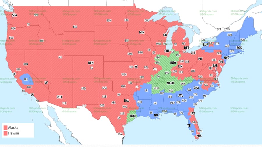 NFL coverage map Week 5